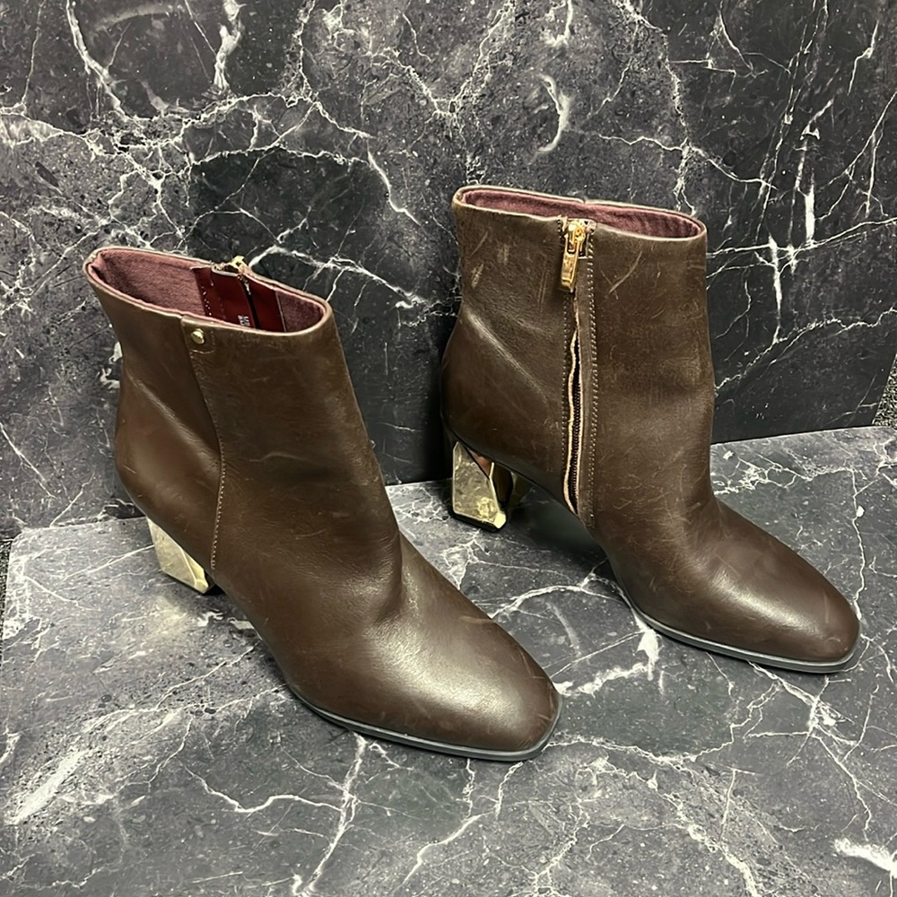 Franco Sarto Leather Ankle Boots (Size 8)